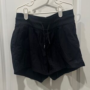 The North Face Black Women's Athletic Shorts with Drawcord Waist